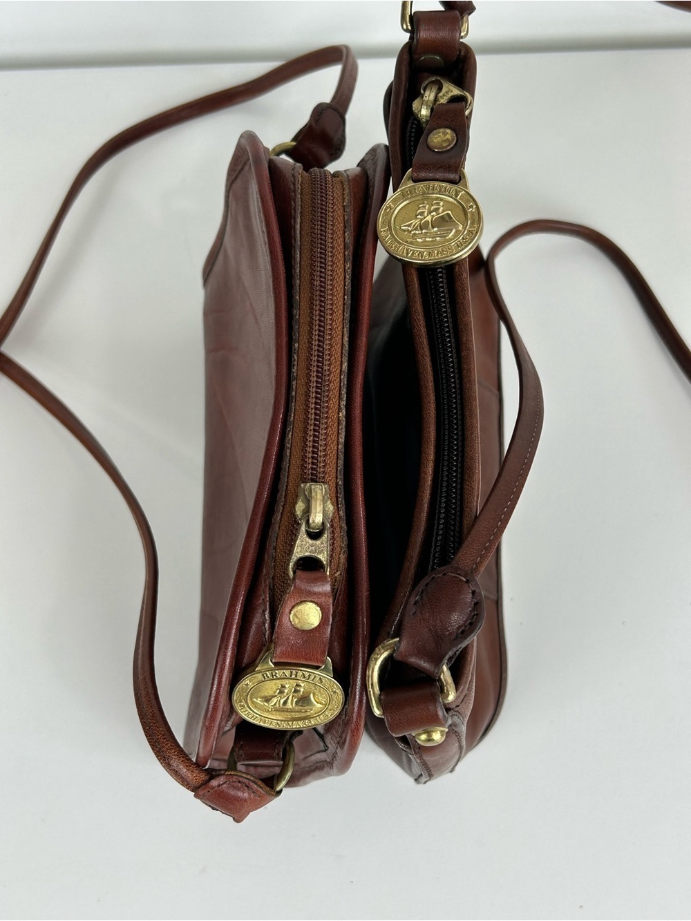 VINTAGE BRAHMIN CROSSBODY SHOULDER BAG PURSE SET OF 2 - Picture 14 of 15